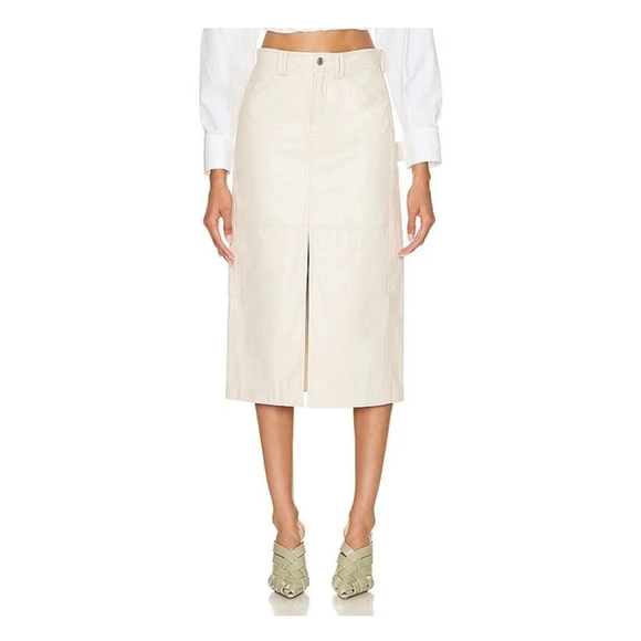 A.L.C. Alden Faux Leather Midi Skirt - Picture 7 of 8